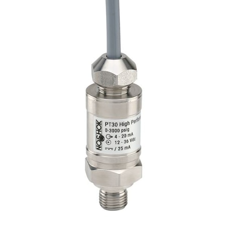 Noshok Pressure Transmitter, 0-150 psi gauge, +/-0.25% of span, 0.5 Vdc to 4.5 Vdc, 3-wire ratiometric, 1/ PT30-150psig-1-13-2-36